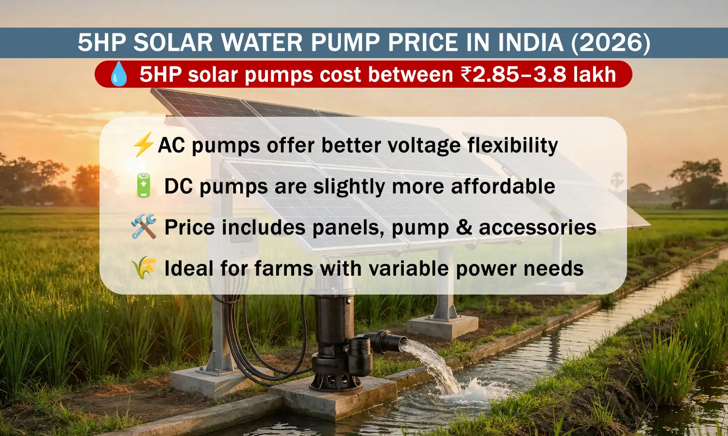 Solar 5HP Water Pump