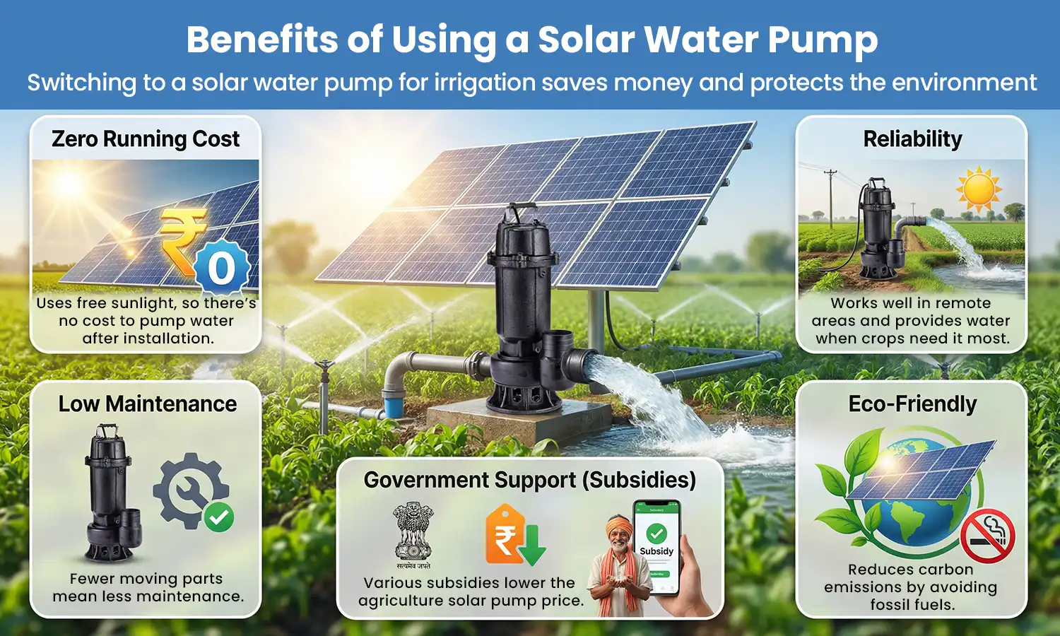 1.5 HP Solar Water Pump Price India